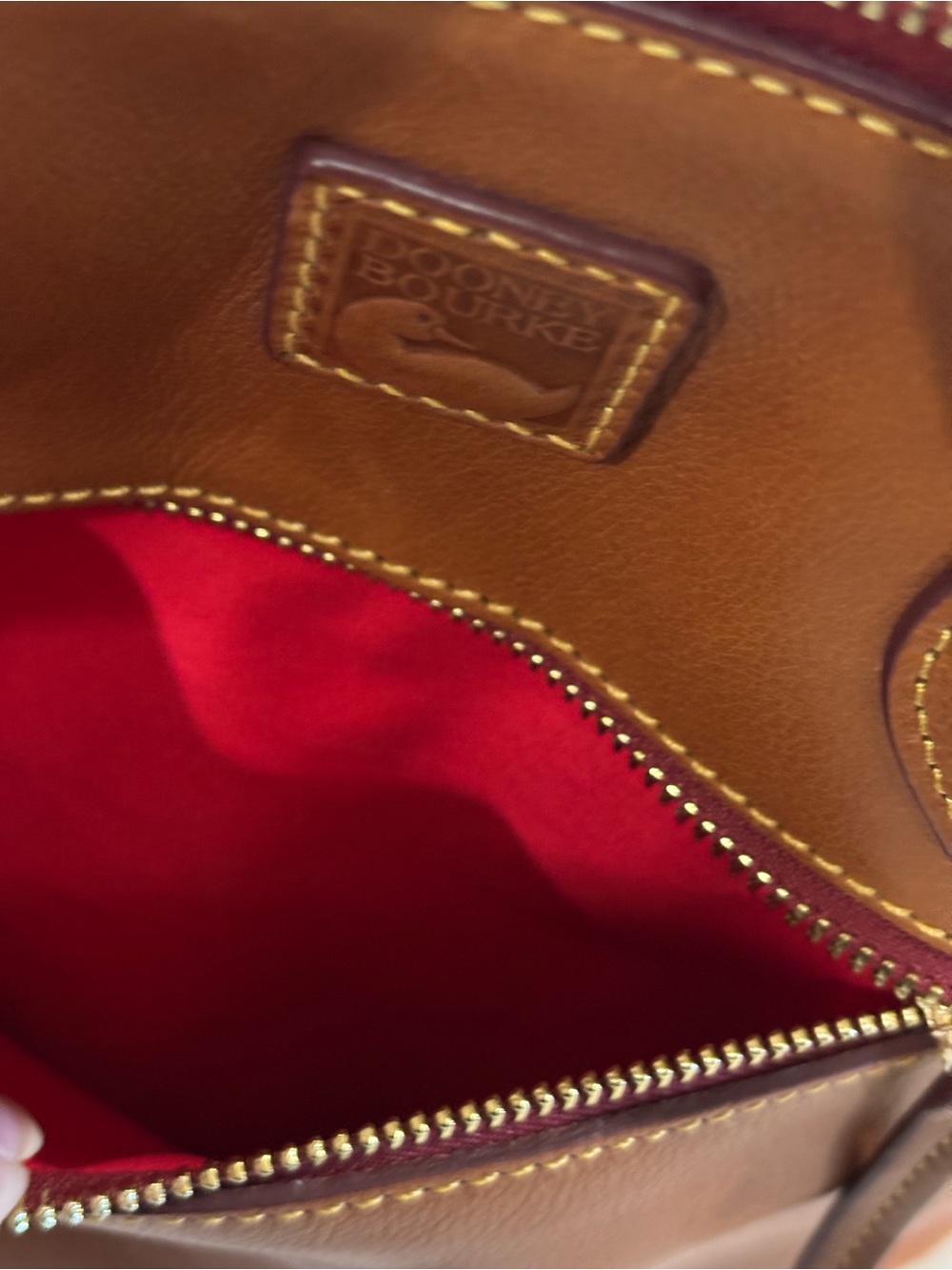 Dooney & Bourke Large Domed Florentine Leather in Natural - Picture 8 of 10